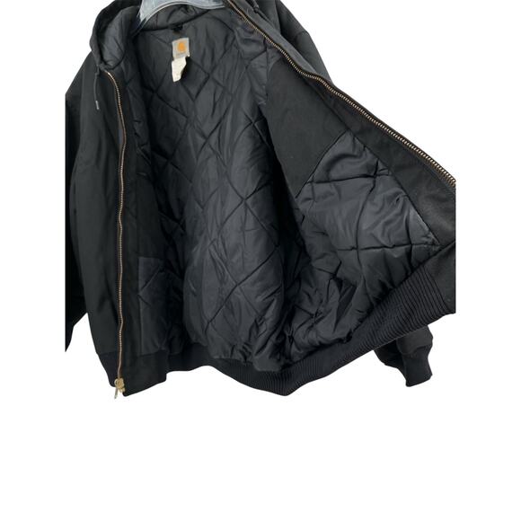 Carhartt J133 BLK Mens 3XL Black Work Coat Quilted - Picture 5 of 9